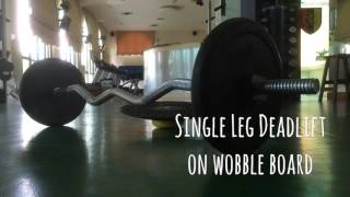 Single Leg Deadlift on Wobble Board [upl. by Nylasor]