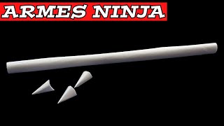 Comment fabriquer une sarbacane en papier pour armes ninja  Armes de ninja en origami [upl. by Moorefield]