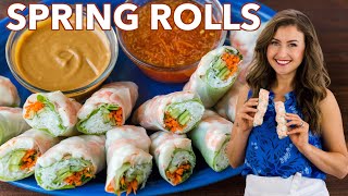 Fresh Spring Rolls Recipe with Best Dipping Sauce [upl. by Lacie]