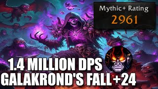 14 MILLION DPS DEMONOLOGY WARLOCK MYTHIC PLUS  Galakronds Fall 24  TOP 10 STORMSCALE M ENJOYER [upl. by Joly]