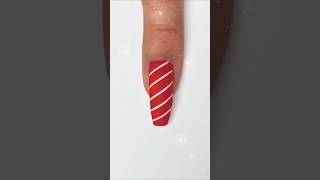 Quick amp Easy Christmas Nail Design for Beginners ❤️🤍 shorts [upl. by Nwahsir]