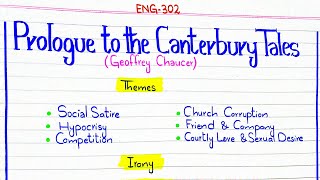 Prologue to the Canterbury Tales  Geoffrey Chaucer ENG302 pu [upl. by Brooks]