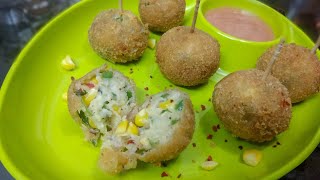 Cheese Corn Balls  Recipe in Marathi [upl. by Selway]