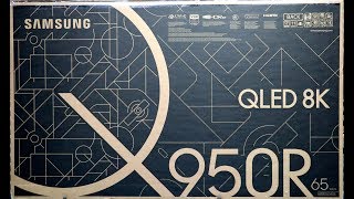 Samsung QLED 8K Q950R Unboxing Setup and Retail Demo 65Q950R [upl. by Ymma]