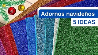 5 IDEAS para Navidad de foamiran  Adornos navideños 2024  Decoraciones Navideñas Fáciles [upl. by Hamlen626]