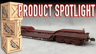 HO Scale GSC Heavy Duty Depressed Flatcar Class One Model Works Product Spotlight [upl. by Niu171]