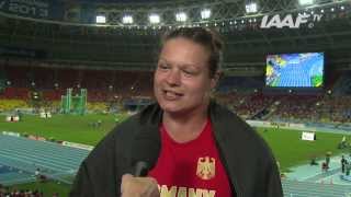 Moscow 2013  Christina SCHWANITZ GER  Shot Put  Final  Silver [upl. by Aikrahs]