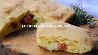 Focaccia veloce ripiena di patate [upl. by Schiro]