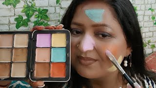 live makeup tutorial mars concealer palette step by stepAffordable makeup tutorial colorwheel [upl. by Ebsen]