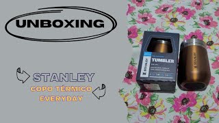 Copo térmico everyday Stanley maple 296mL  Unboxing stanley [upl. by Ahsirt565]