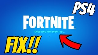 How to fix fortnite stuck on checking for updates on ps4 [upl. by Finella602]