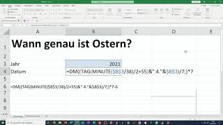 Ostersonntag berechnen mit der Hilfe von Herrn Gauss [upl. by Akemej]