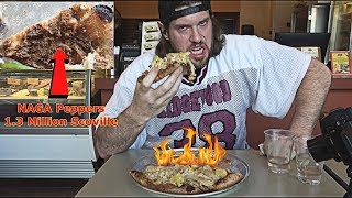 Trying To Eat One Of The Worlds SPICIEST Pizzas Doesnt Go As Planned  LA BEAST [upl. by Lyrej325]