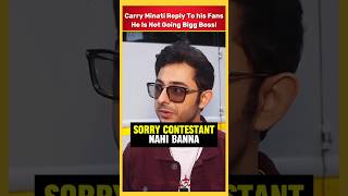 Carry Minati Savage Reply On WILDCARD ENTRY 😂 carryminati biggboss18 [upl. by Iago244]