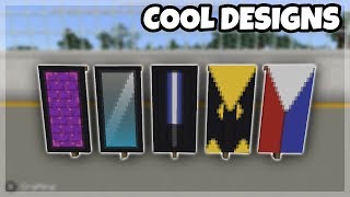 MCPE Tutorials 5 Cool Banner Designs Minecraft PE 12 Update [upl. by Conias]