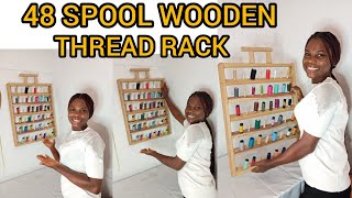 48 SPOOL WOODEN THREAD HOLDER  THREAD RACK FOR TAILORS [upl. by Samuelson]