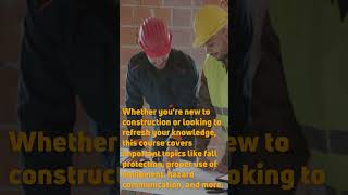 OSHA 10 Hour Construction Industry Training [upl. by Gasper]