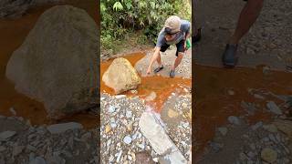 Wow Shocked the world 😱‼️Amazing gold discovery in the scary river goldprospecting [upl. by Enaxor]