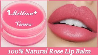 Make lipbalm with only 1 Ingredient  Rose lipbalm with coconut oil  Rose petals lip balm Lipbalm [upl. by Araminta]