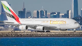 150 CLOSE UP TAKEOFFS and LANDINGS in 2 HOURS  San Francisco SFO Plane Spotting SFOKSFO [upl. by Shepley]