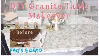 FAQs about Epoxy Countertops and DIY Granite Painted Makeover wDemo  Giani Granite Kit [upl. by Lirrehs]