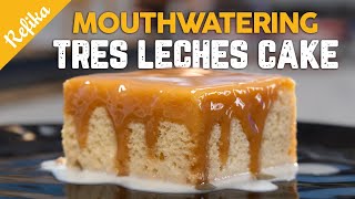 Trileçe recipe A real craze Milky Soft TRES LECHES Cake Turkish Way [upl. by Kaylil]