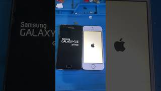 Samsung Galaxy S2 VS iPhone 5S mobile smartphone samsung iphone apple tech reels [upl. by Ahsiyn537]