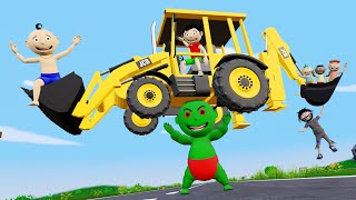 Pagal Bittu Sittu Aur Chirkut Wala Cartoon  Toy Jcb Wala Cartoon  Jcb Tractor  Gadi Wala Cartoon [upl. by Maleeny]