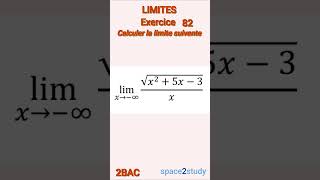 Exercice 82 Limites 2BAC Maths [upl. by Erkan]