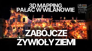 MediaCraftvideo  3D Mapping Wilanów  Siły Natury  Videomapping na Pałacu w Wilanowie [upl. by Moffitt]