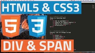 HTML5 and CSS3 beginner tutorial 19  Divs and Spans [upl. by Blank]