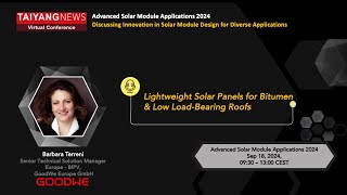 Barbara Terreni GoodWe Lightweight Solar Panels for Bitumen [upl. by Yllil]