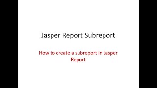 Dev Tips52 How to create a subreport in Jasper report [upl. by Mcclain]