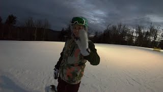 Snowboarding Snowshoe West Virginia  following my beginner girlfriend  Silver Creek 11 [upl. by Cazzie]