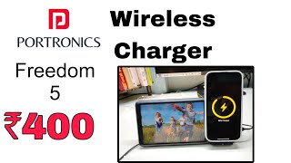 Best Wireless charger under 500  Portronics wireless freedom charger  charger for iPhone [upl. by Aikemet]