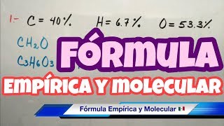 Fórmula EMPÍRICA y MOLECULAR muchos ejemplos [upl. by Halbert]