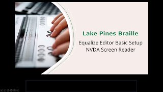 Equalize Editor  NVDA Basic Setup [upl. by Darrow246]