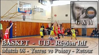 U13  Région  Match 08  Retour  Yerres vs Poissy Basket [upl. by Dominik]