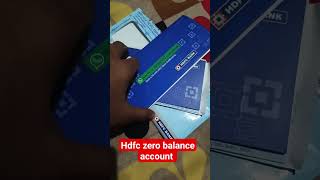 HDFC zero balance account opening how to open hdfc zero balance account [upl. by Anny993]