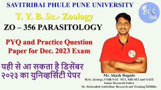 TYBSc Zoology 356Parasitology PYQ for Dec 2023 Exam SPPU Pune [upl. by Ricard603]