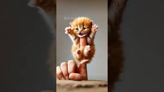 This is the smallest kitten in the WORLD cat cute ai [upl. by Einnoc188]