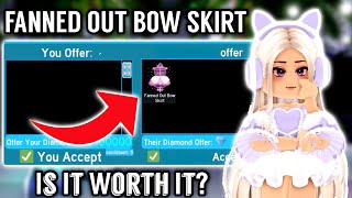 I Traded For The FANNED OUT BOW SKIRT…Is It Worth It  Royale High Trading [upl. by Wiebmer]