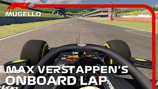 F1 Mugello Circuit  2020 Tuscan Grand Prix  Max Verstappen Onboard [upl. by Aligna]