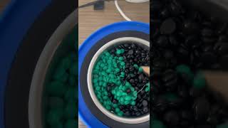 Green and black wax  ASMR 😍 [upl. by Lazes]