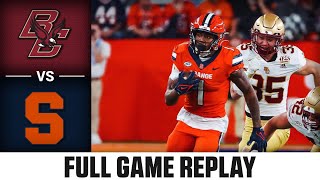 Boston College vs Syracuse Full Game Replay  2023 ACC Football [upl. by Malek256]