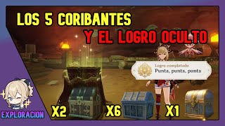 LOS 5 CORIBANTES Y LOGRO OCULTO quot Punta Punta Puntaquot Consigue Estos 9 Cofres 36 Genshin Impact [upl. by Yelkao]