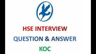 Safety Supervisor Interview Questions And Answers Koc Part  1 [upl. by Drofhsa]