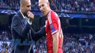 Pep Guardiola gets mad at Robben vs Real Madrid 2014 [upl. by Armbruster718]