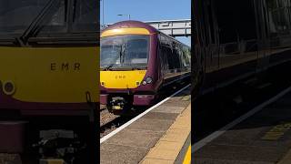 EMR 170503 powers out of Uttoxeter with a Mega 2 tone [upl. by Kehsihba]