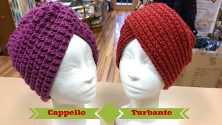 Tutorial Cappello Turbante ai ferri e alluncinetto  spiegazione punto costa americana ai ferri [upl. by Enreval]